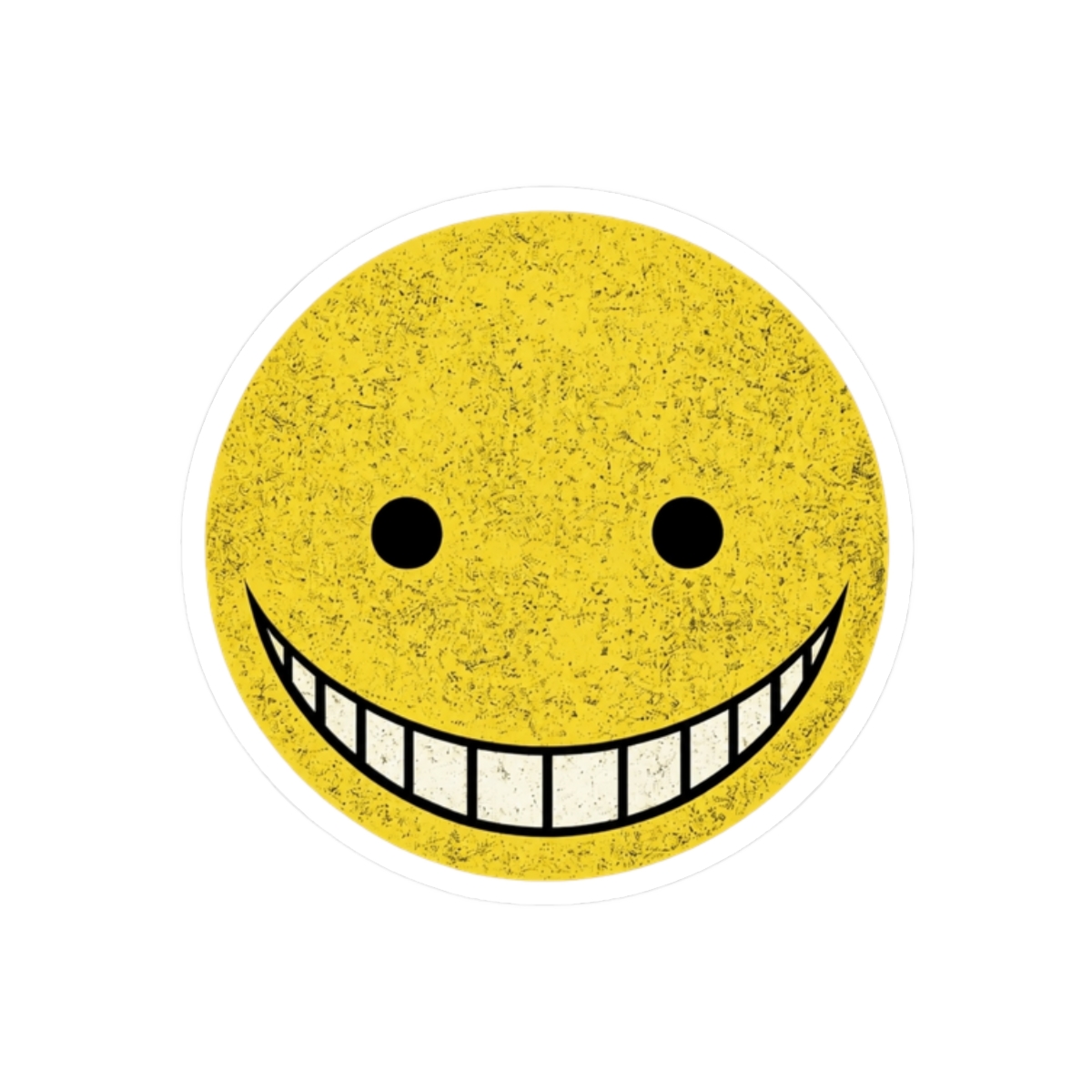 Assassination Classroom Koro Sensei Smiley Face Minimalist Anime Graphic Design - alternate angle 3, merchandise